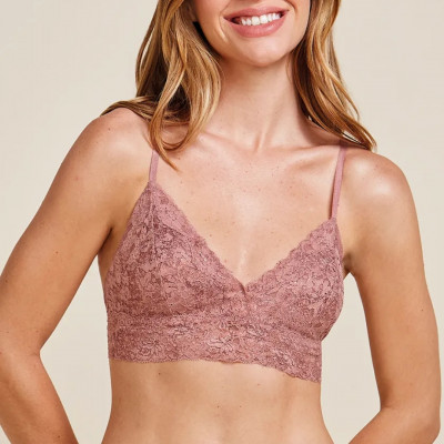 SUTIÃ TOP TRIÂNGULO COM BOJO REMOVÍVEL EM RENDA