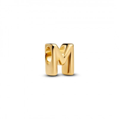 LETTER M 14K GOLD-PLATED CHARM