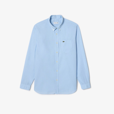 CAMISA CUADRICULADA POPELINE REGULAR FIT ML