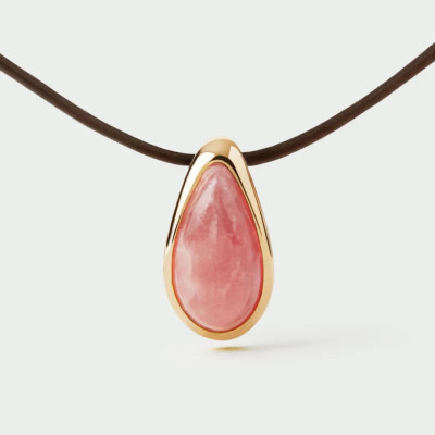 Rhodochrosite Luna Cord Necklace