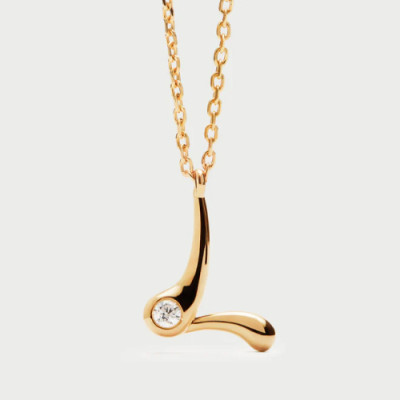 L initial pendant necklace