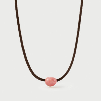 Rhodochrosite Orion cord necklace