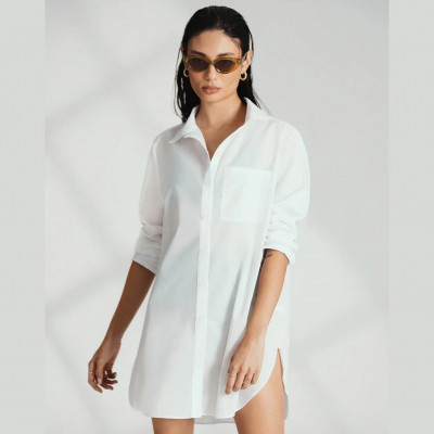 CAMISA ALONGADA OVERSIZED MANGA LONGA