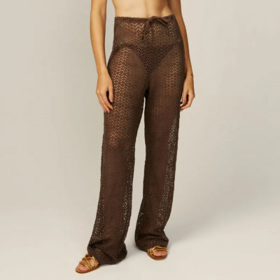 CALÇA RETA AMPLA EM CROCHET