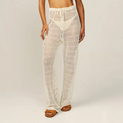 CALÇA RETA AMPLA EM CROCHET